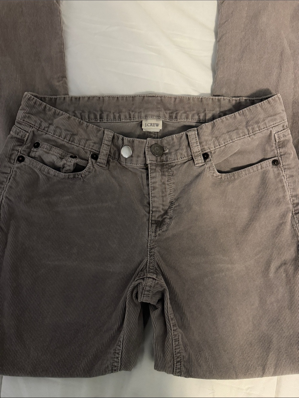 J. Crew Women’s Taupe Corduroy Straight Jeans